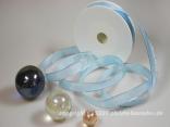 Uniband Silberkante Hellblau mit Draht 15mm