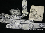 Trauerkreuz mit Draht, 40mm, Schwarz/Weiss