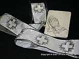 Trauerkreuz mit Draht, 70mm, Schwarz/Creme