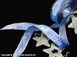Weihnachts-Schleifenband Blau mit Draht 25mm Weihnachts-Schleifenband Blau mit Draht 25mm