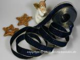 Weihnachtsband Hahnentritt Blau mit Draht 25mm Weihnachtsband Hahnentritt Blau mit Draht 25mm