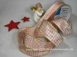 Weihnachtsband Hahnentritt Hellrosa mit Draht 40mm Weihnachtsband Hahnentritt Hellrosa mit Draht 40mm