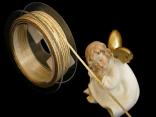Satinbändchen Goldkante Creme ohne Draht 3mm