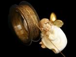 Satinbändchen Goldkante Dunkelbraun ohne Draht 3mm