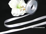 Satinband Weiß ohne Draht 15 mm Satinband Weiß ohne Draht 15 mm