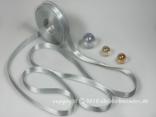 Satinband Silbergrau ohne Draht 15mm Satinband Silbergrau ohne Draht 15mm