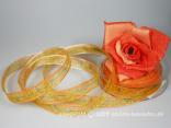 Blumenband Fantasia Orange mit Draht 15mm Blumenband Fantasia Orange mit Draht 15mm