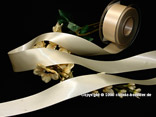 Satinband Creme ohne Draht 40 mm Satinband Creme ohne Draht 40 mm