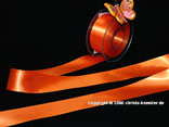 Satinband Orange ohne Draht 40 mm Satinband Orange ohne Draht 40 mm