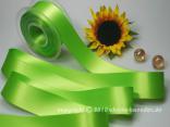 Geschenkband, Dekoband, Schleifenband Satinband Hellgrün ohne Draht 40mm Geschenkband, Dekoband, Schleifenband Satinband Hellgrün ohne Draht 40mm
