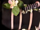 Karoband Landhauskarobändchen Rosa ohne Draht 6mm