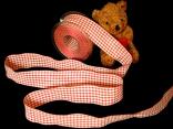 Landhauskaro Rot mit Draht 40mm Landhauskaro Rot mit Draht 40mm