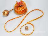 Organzaband Organzawelle Orange ohne Draht 10mm Organzaband Organzawelle Orange ohne Draht 10mm