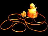 Satinbändchen Orange ohne Draht 3mm Satinbändchen Orange ohne Draht 3mm