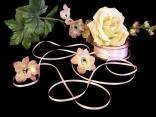 Satinbändchen Rosa ohne Draht 3mm Satinbändchen Rosa ohne Draht 3mm