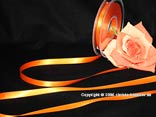 Satinbändchen Orange ohne Draht 10 mm