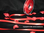 Satinbändchen Rot ohne Draht 10 mm
