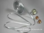 Satinband Silbergrau ohne Draht 10mm