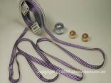 Karoband Landhauskaro Lila ohne Draht 10mm Karoband Landhauskaro Lila ohne Draht 10mm
