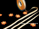 Karobändchen Orange ohne Draht 10mm Karobändchen Orange ohne Draht 10mm