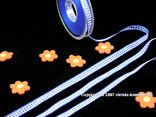 Karobändchen Blau ohne Draht 10mm Karobändchen Blau ohne Draht 10mm