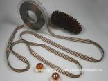 Karobändchen Braun ohne Draht 10mm Karobändchen Braun ohne Draht 10mm