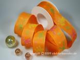 Motivband The Frog Orange mit Draht 40mm