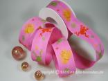 Motivband The Frog Pink mit Draht 40mm