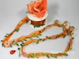 Blumengirlande Venezia Orange ohne Draht ca. 20mm Blumengirlande Venezia Orange ohne Draht ca. 20mm