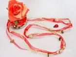 Geschenkband Dekoband Schleifenband Landhausgirlande mit Blümchen Rot ohne Draht 20mm Geschenkband Dekoband Schleifenband Landhausgirlande mit Blümchen Rot ohne Draht 20mm
