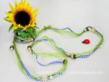 Geschenkband Dekoband Schleifenband Landhausgirlande mit Blümchen Grün ohne Draht 20mm Geschenkband Dekoband Schleifenband Landhausgirlande mit Blümchen Grün ohne Draht 20mm
