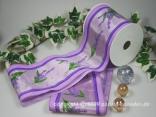 Motivband Lavendel Lila mit Draht 100mm
