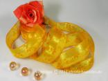 Motivband Spirit of Flower Gelb mit Draht 40mm