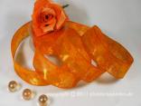 Motivband Spirit of Flower Orange mit Draht 40mm