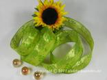 Motivband Spirit of Flower Hellgrün mit Draht 40mm