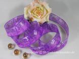 Motivband Spirit of Flower Flieder mit Draht 40mm