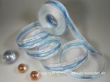 Streifenband Lanzerote Hellblau mit Draht 25mm Streifenband Lanzerote Hellblau mit Draht 25mm