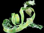 Blumenband Schmetterlingsblume Grün mit Draht 40mm Blumenband Schmetterlingsblume Grün mit Draht 40mm