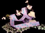 Blumenband Schmetterlingsblume Flieder mit Draht 40mm Blumenband Schmetterlingsblume Flieder mit Draht 40mm
