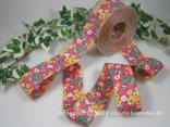 Blumenband Little Flowers Rosa ohne Draht 40mm Blumenband Little Flowers Rosa ohne Draht 40mm