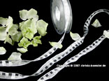 Karoband Manhattan-Organza Weiß mit Draht 15mm Karoband Manhattan-Organza Weiß mit Draht 15mm