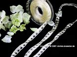 Karoband Manhattan-Organza Creme mit Draht 15mm Karoband Manhattan-Organza Creme mit Draht 15mm