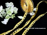 Karoband Manhattan-Organza Gelb mit Draht 15mm Karoband Manhattan-Organza Gelb mit Draht 15mm