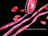 Karoband Manhattan-Organza Pink/Lila mit Draht 15mm Karoband Manhattan-Organza Pink/Lila mit Draht 15mm