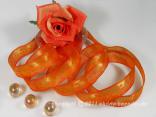Motivband Spirit of Flower Orange mit Draht 25mm