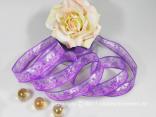 Motivband Spirit of Flower Flieder mit Draht 25mm