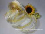 Geschenkband, Dekoband, Schleifenband Streifenband Duett Gelb mit Draht 40mm Geschenkband, Dekoband, Schleifenband Streifenband Duett Gelb mit Draht 40mm