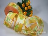 Motivband Little Rose Orange mit Draht 40mm