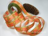 Motivband Ahornblatt Braun mit Draht 25mm