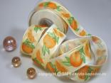 Motivband Orangen Orange mit Draht 40mm